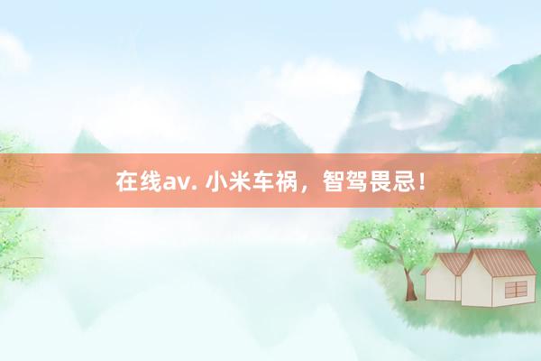 在线av. 小米车祸，智驾畏忌！