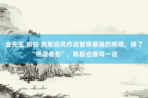 金先生 偷拍 我军迎风作战智商最强的将领，除了“绝境看彭”，陈毅也值得一说