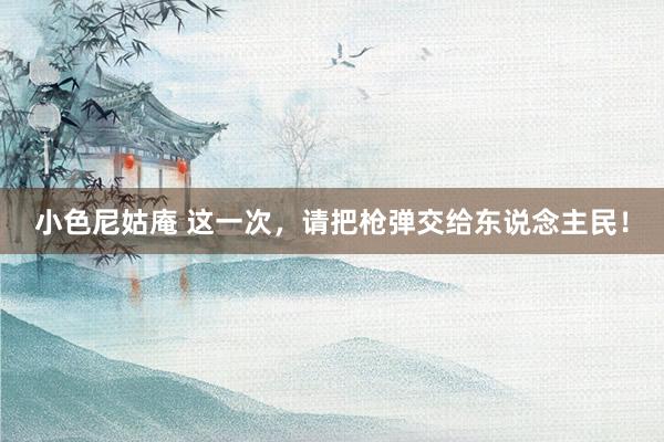 小色尼姑庵 这一次，请把枪弹交给东说念主民！