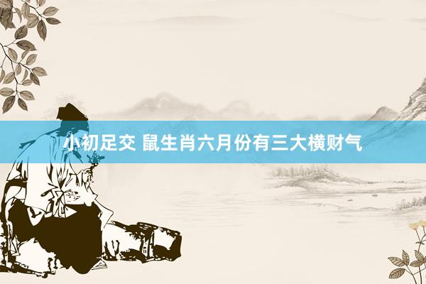 小初足交 鼠生肖六月份有三大横财气